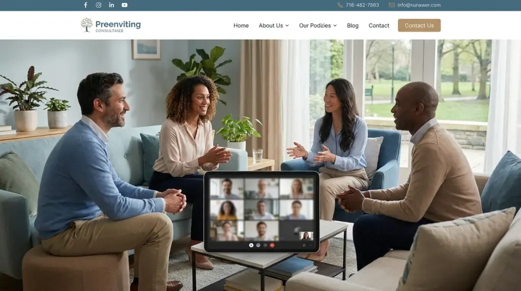 Online group therapy — Virtual family counseling guide